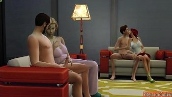 Mom And Son And Dad And Daughter Family Fucking Foursome Orgy