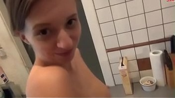 FUCKED IN THE MORNING DAUGHTER IN THE KITCHEN AND CUM IN COFFEE