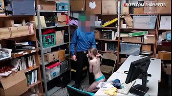 Slender teen babe Catarina Petrov caught stealing merchandise and gets her sweet pussy fucked in LP date - Shoplyfter