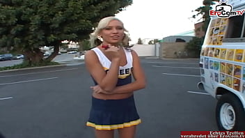 Petite blonde cheerleader teen pick be on the take sex in a car