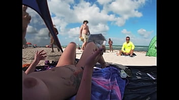 Exhibitionist Wife 511 - Mrs Kiss gives us her NUDE BEACH POV view be fitting of a VOYEUR JERKING OFF in shtick be fitting of her and yoke other men watching!