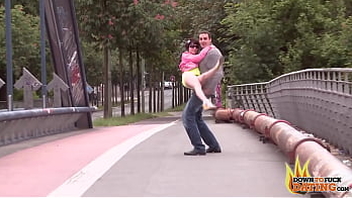 PublicSexDate - Horny Petite Teen Redhead gets her TIGHT Pussy Pounded Outside