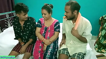 Hot Milf Aunty shared! Hindi present-day threesome sex