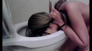cute girl licking my toilet lustfully