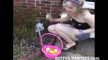 Cute 18yo teen Kitty flying a kite