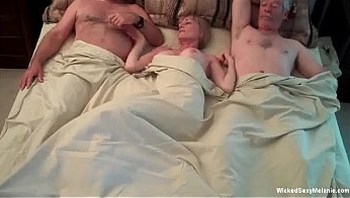 Exhausting Threesome For Amateur Grannie