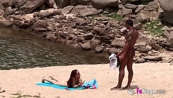 The massive cocked black dude picking up on the nudist beach. So easy, when you