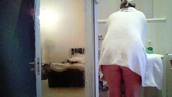 Bathroom Blonde walks around naked on hidden cam - iSpyWithMyHiddenCam.com