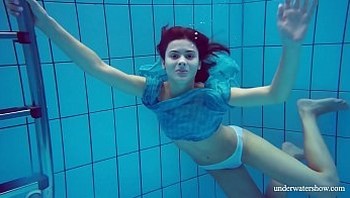 Flying panties underwater of Marusia
