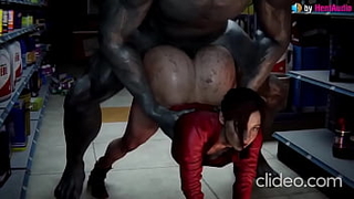 Mr X gives Claire Redfield a nice good fucking