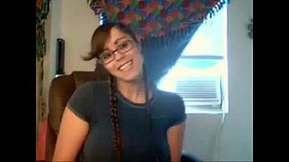 Busty teen with braids fucks her big ass on webcam - WetSlutCams.com