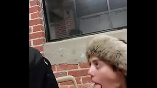 Blonde Lost Bet and Sucks Off Young Dude