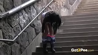 Peeing girls compilation in public 1