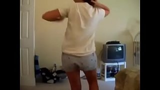 Sexy girl dancing in her thong