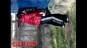 Uzbek woman fucked outdoors sex on hidden camera