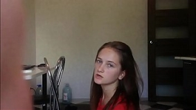 Ukrainian couple gets fucked in the kitchen and records homemade porn