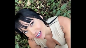 Hot Asian Girl Was Stopped at a Blitz and Fucked Without a Condom with a Rio Police Officer in the Woods