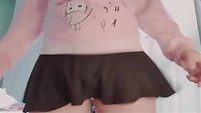 Petite teenager bouncing her big ass and perfect little pussy - Hana Lily