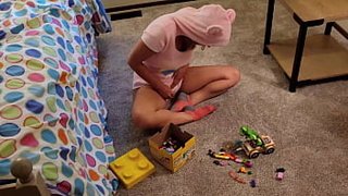 stepdaughter needs her diaper changed and fucks her while it