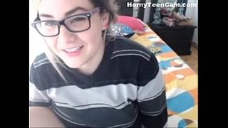 Busty teen fingering hard on webcam - HornyTeenCam.com