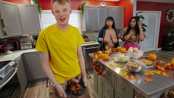 Stuffing The Turkey Video With Jimmy Michaels, Advoree, Jordyn Falls - RealityKings