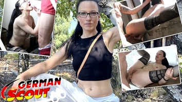 German Scout - Real Anal Sex Casting with German Long Labia Small Tits Wife