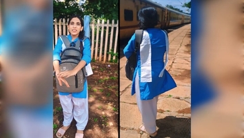 Indian school girl Hindi dropped off at railway station Hindi