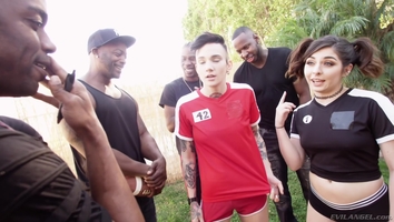 Keira Croft - Keira's Interracial DP Gangbang Tryout