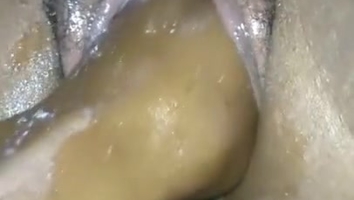 Pussy so stressed I had to relief her stretched MILF lesbian creamy pussy