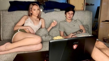 Young Step sister seduced by her Step brother on real homemade Russian porn anal...