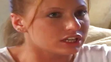 Teen blonde caught cheating and fucked in the ass