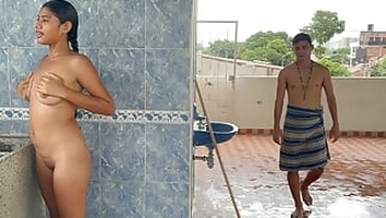 I Give My Shy Stepsister a Nice Fuck While We Shower Together