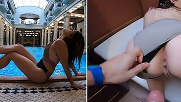 Risky Pick up Sex with Petite Spanish in Famous Thermal Bath - Valentina LaPiedra