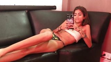 I find my stepsister alone taking sexy photos and I get to warm her up and we end up having lesbian sex