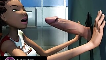3DGSPOT - Teen Cheerleader Deepthroats And Fucks A Random Big Dick In Glory Hole! UNCENSORED SEX!