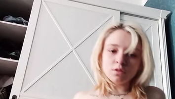 Morning hot homemade masturbation with orgasm