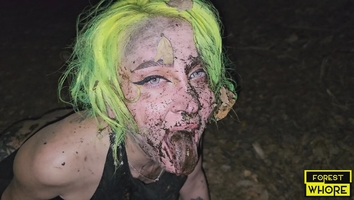 Wild and rough walk (enema, humiliation, piss, prolapse, dirt)