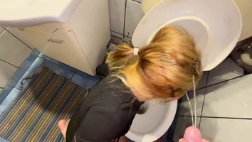 Toilet Pee Fun Slppy Teen Blowjob PT 1