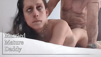 Married Mature Daddy Doggy Fucks Trans Girl Bareback