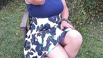 Beautiful lady in the garden