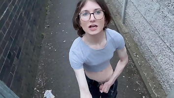 Naughty teen 18+ Trans Girl Gets Public Alleyway