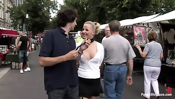 Hot German Blonde Gets Fucked in Public