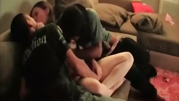 Cuckold sissy husband whores off his wife to 2 hipsters