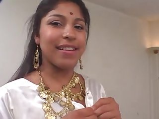 Indian Woman sucks and copulates 2 ramrods anally