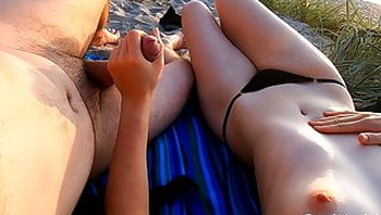 Caught On The Beach by Stranger (Public Nudity & Blowjob)