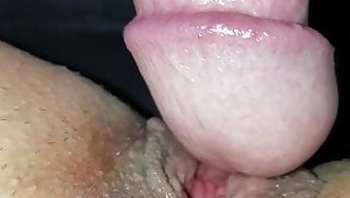 Friend Slowly Stretching Girlfriend's Lips With His Cock