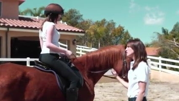Lesbian holidays on riding school